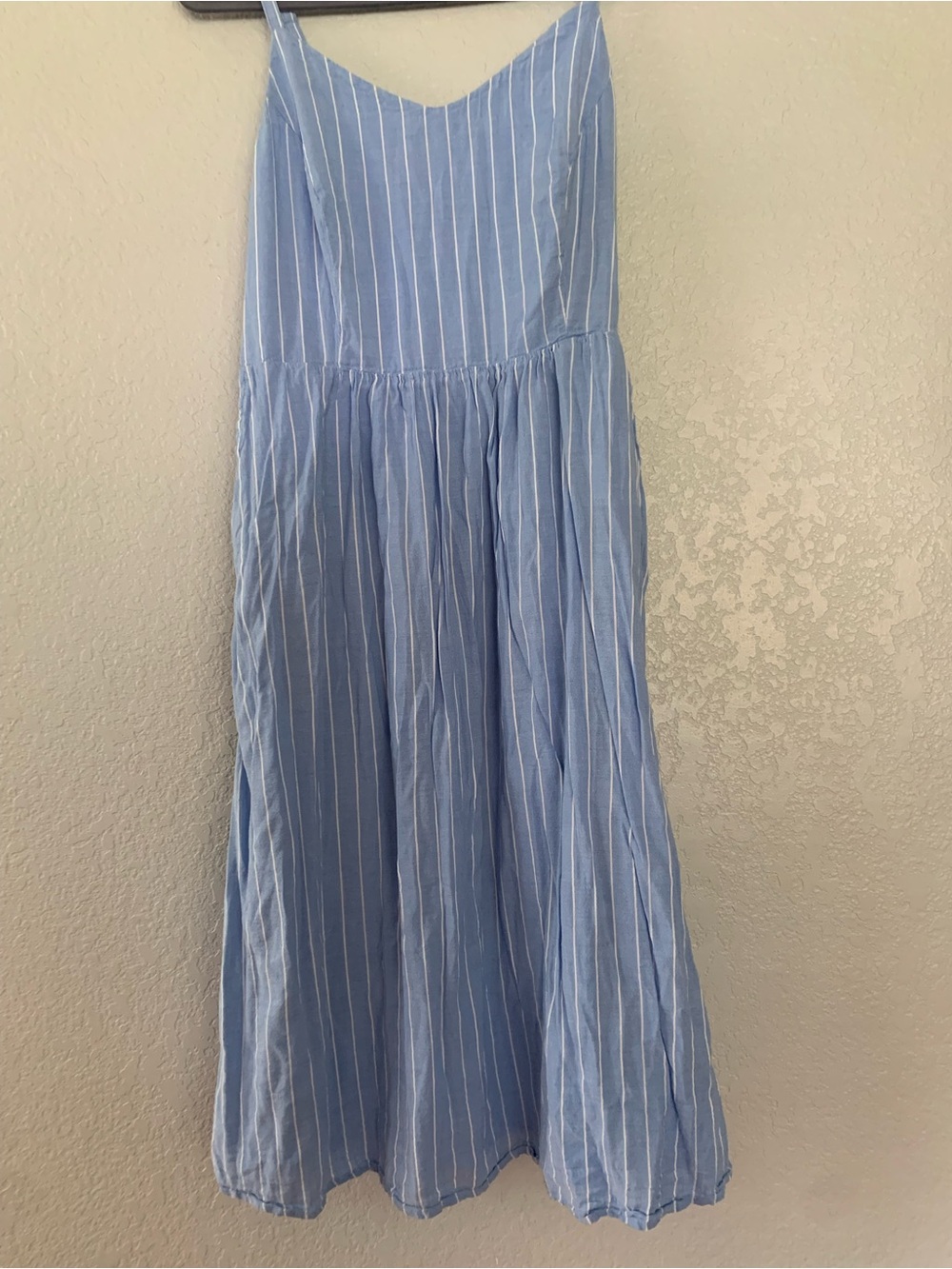 Old Navy Light Blue and White Striped Sundress